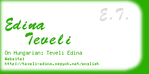 edina teveli business card